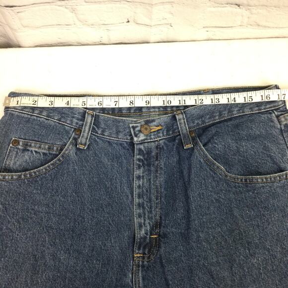 Wrangler Men's Cowboy Jeans Classic 5 Pocket Blue Straight Leg Size 34 x 30 - Picture 8 of 11
